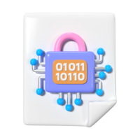 Encryption 3D Illustration Icon png