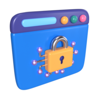 Encryption 3D Illustration Icon png