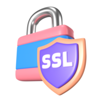 ssl 3d illustrazione icona png