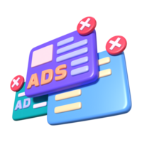 adware 3d ilustración icono png