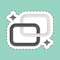 Sticker line cut Link. related to Social Network symbol. simple design illustration vector