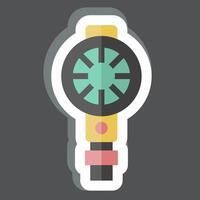 Sticker Sherwood Gauge. related to Diving symbol. simple design illustration vector