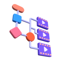 algorithme icône 3d illustration icône png