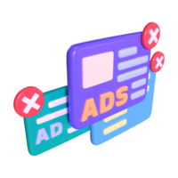 adware 3d ilustración icono png