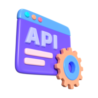 api 3d illustration icône png