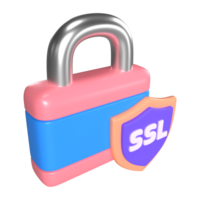 ssl 3d ilustração ícone png