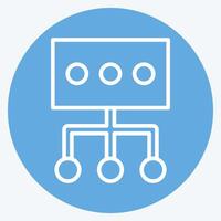 Icon Data. related to Social Network symbol. blue eyes style. simple design illustration vector