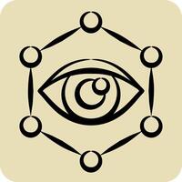 Icon Vision. related to Social Network symbol. hand drawn style. simple design illustration vector