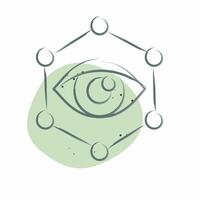 Icon Vision. related to Social Network symbol. Color Spot Style. simple design illustration vector