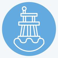Icon Water Buoy. related to Diving symbol. blue eyes style. simple design illustration vector
