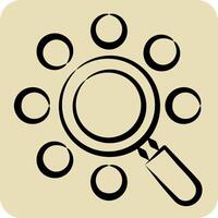 Icon Search. related to Social Network symbol. hand drawn style. simple design illustration vector