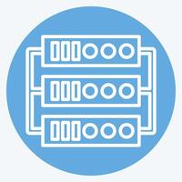 Icon Server. related to Social Network symbol. blue eyes style. simple design illustration vector