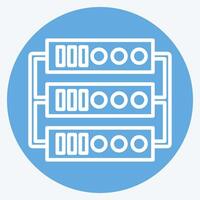 Icon Server. related to Social Network symbol. blue eyes style. simple design illustration vector