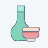 Icon Sake. related to Japan symbol. doodle style. simple design illustration. vector