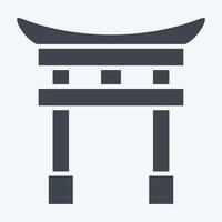 Icon Tori Gate. related to Japan symbol. glyph style. simple design illustration. vector