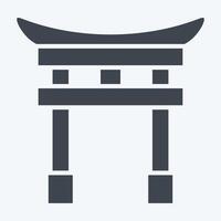 Icon Tori Gate. related to Japan symbol. glyph style. simple design illustration. vector