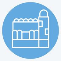 Icon Mosque. related to Qatar symbol. blue eyes style. simple design illustration. vector