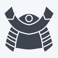 Icon Samurai. related to Japan symbol. glyph style. simple design illustration. vector