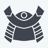 Icon Samurai. related to Japan symbol. glyph style. simple design illustration. vector