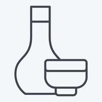 Icon Sake. related to Japan symbol. line style. simple design illustration. vector