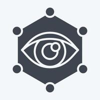 Icon Vision. related to Social Network symbol. glyph style. simple design illustration vector