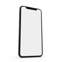 Realistic 3D PNG smartphone mockup AD. Cellphone frame with blank display,  Modern smartphone, Mobile phone frame less blank screen, Template for infographics or presentation UI design interface