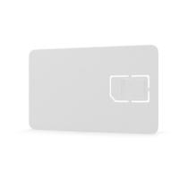 Template for mobile communication company identity with mini, micro, and nano phone sim card and microchip holder, realistic 3D illustration isolated on background. Communication Technology png