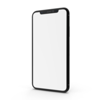 Realistic 3D PNG smartphone mockup AD. Cellphone frame with blank display,  Modern smartphone, Mobile phone frame less blank screen, Template for infographics or presentation UI design interface