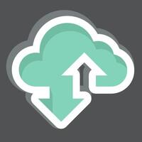 Sticker Cloudy. related to Social Network symbol. simple design illustration vector