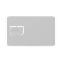 Template for mobile communication company identity with mini, micro, and nano phone sim card and microchip holder, realistic 3D illustration isolated on background. Communication Technology png