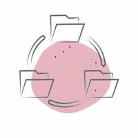 Icon Transfer 2. related to Social Network symbol. Color Spot Style. simple design illustration vector