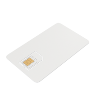 Template for mobile communication company identity with mini, micro, and nano phone sim card and microchip holder, realistic 3D illustration isolated on background. Communication Technology png