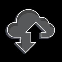 Icon Cloudy. related to Social Network symbol. glossy style. simple design illustration vector