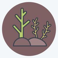 Icon Ocean. related to Diving symbol. color mate style. simple design illustration vector