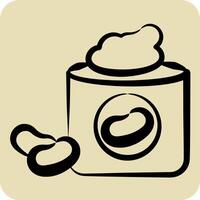 Icon Beans. related to Qatar symbol. hand drawn style. simple design illustration. vector