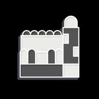 Icon Mosque. related to Qatar symbol. glossy style. simple design illustration. vector