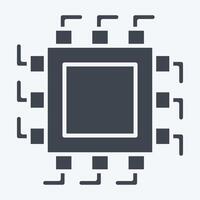 Icon Chip. related to Social Network symbol. glyph style. simple design illustration vector