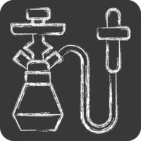 Icon Hookah. related to Qatar symbol. chalk Style. simple design illustration. vector