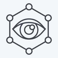 Icon Vision. related to Social Network symbol. line style. simple design illustration vector