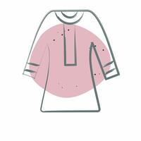 Icon Kandura. related to Qatar symbol. Color Spot Style. simple design illustration. vector