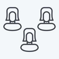 Icon Poll. related to Social Network symbol. line style. simple design illustration vector