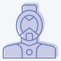 Icon Diving Mask. related to Diving symbol. two tone style. simple design illustration vector