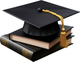 AI generated graduation cap and diploma png