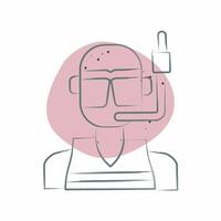 Icon Diving Glasses. related to Diving symbol. Color Spot Style. simple design illustration vector