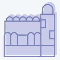 Icon Mosque. related to Qatar symbol. two tone style. simple design illustration. vector