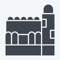 Icon Mosque. related to Qatar symbol. glyph style. simple design illustration. vector