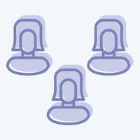Icon Poll. related to Social Network symbol. - two tone style. simple design illustration vector