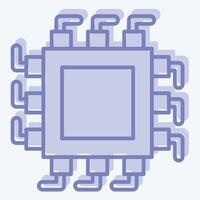 Icon Chip. related to Social Network symbol. - two tone style. simple design illustration vector