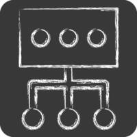 Icon Data. related to Social Network symbol. chalk Style. simple design illustration vector