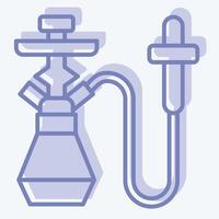 Icon Hookah. related to Qatar symbol. two tone style. simple design illustration. vector